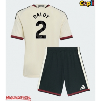 Manchester United Diogo Dalot #2 Echipament de Fotbal Replică 2026-27 Copii Treilea (+ Șorturi)